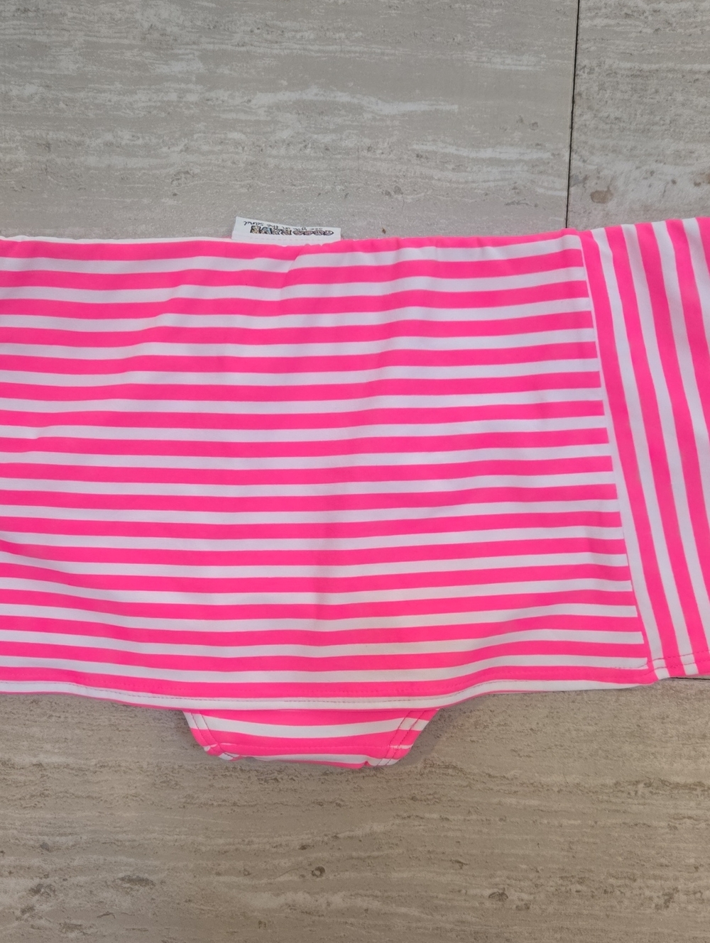 Coco Rave Hot Pink/White Striped Mini Bikini Skort - Picture 6 of 6